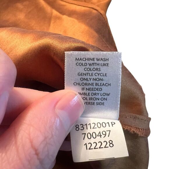 J. Jill silk & cotton orange brown‎ tank top - Picture 6 of 8